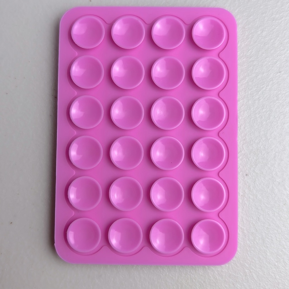 Bubblegum Pink Silicone super strong suction cup cell phone holder